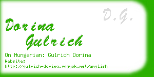 dorina gulrich business card